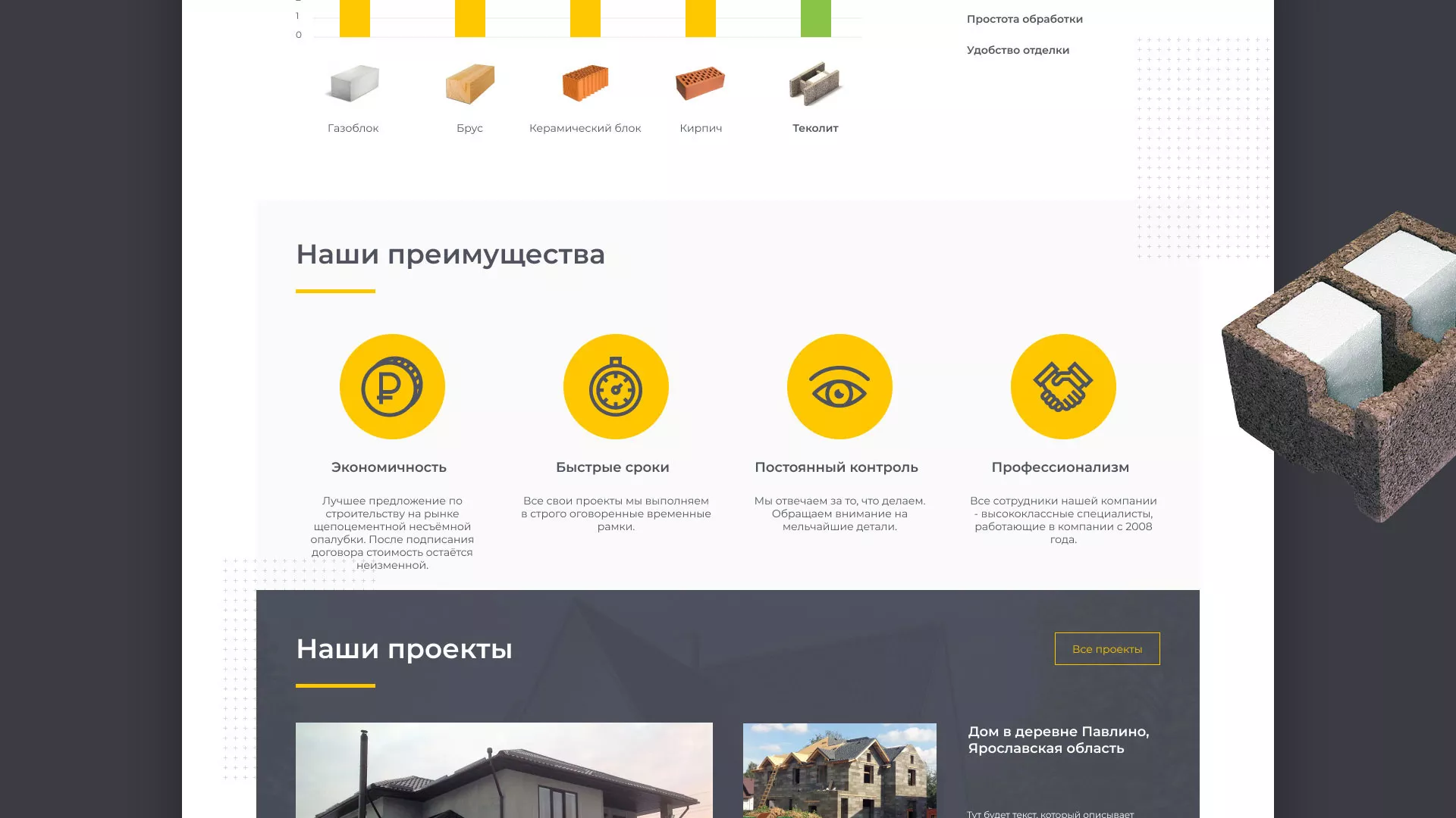 Создание сайта для строительной компании «ЭКОДОМ» в Мурманске